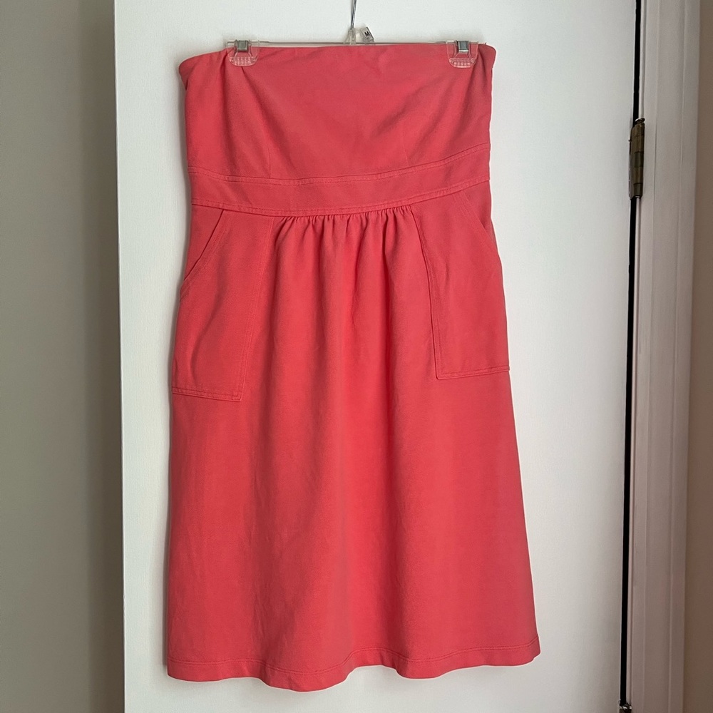J.Crew Coral Tube Dress with Pockets Size 10